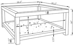 Valentina - 1-Shelf Square Glass Top Coffee Table - Silver