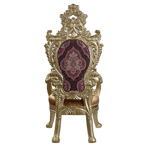Bernadette - Arm Chair (Set of 2) - Pattern Fabric & Gold