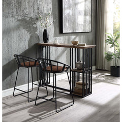 Zudora - Counter Height Chair (Set of 2) - Synthetic Leather & Black