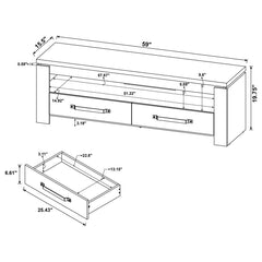 Elkton - 2-Drawer Engineered Wood 59" TV Stand