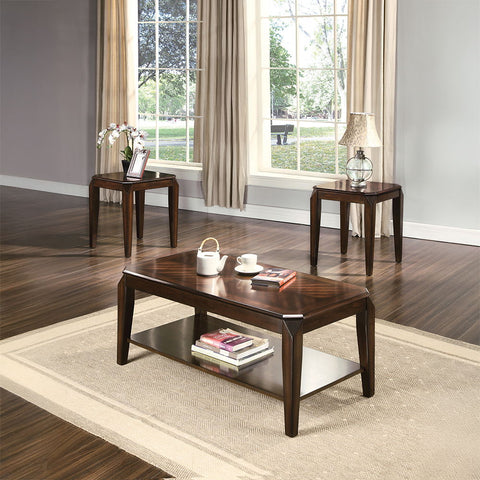 Docila - 3 Piece Coffee & End Set - Walnut