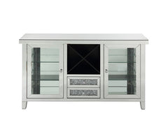 Noralie - Wine Cabinet - Mirrored & Faux Diamonds - 36"