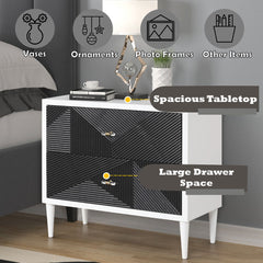 Dubni - Accent Table - White & Black