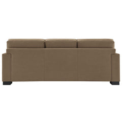 Darya - Sofa With 4 Pillows - Brown Suede Fabric