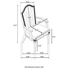 Evangeline - Wood Dining Arm Chair (Set of 2) - Silver Oak