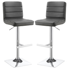 Bianca - Square Upholstered Adjustable Bar Stools (Set of 2)