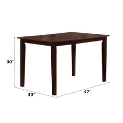 Samuel - 5 Piece Dining Set - Beige Microfiber &Espresso