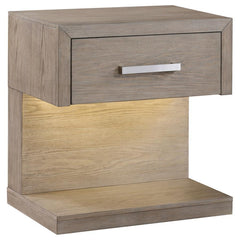 Kenora - 1 Drawers Nightstand Bedside Table - Barley Brown