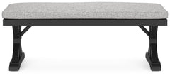 Beachcroft - Bench With Cushion - Black / Light Gray