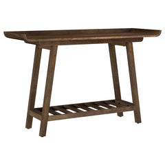 Ornelas - 46" Console Table With Slatted Shelf - Mango Brown