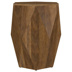 Zalika - Hexagonal Solid - Mango Wood End Table - Natural
