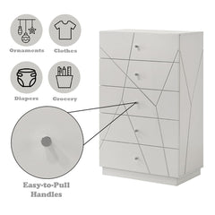 Esther - Chest - White / Silver