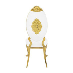 Fallon - Side Chair (Set of 2) - White Velvet & Mirrored Gold