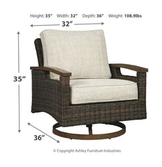 Paradise Trail - 3 Pc. - Lounge Set - Medium Brown