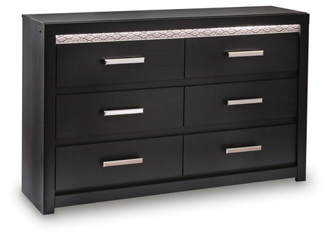 Shoralli - Six Drawer Dresser - Black
