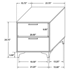 Kendall - 2-Drawer Nightstand