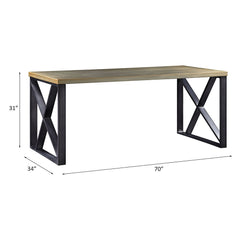 Jennavieve - Desk - Gold Aluminum