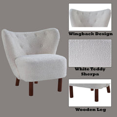 Zusud - Accent Chair - White Teddy Sherpa