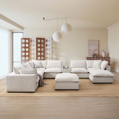Marisa - Modular Ottoman With Storage - Beige Boucle