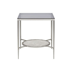 Adelrik - End Table - Glass & Chrome Finish