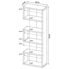 Joey - 5-tier Alternating Boxes Design Bookcase