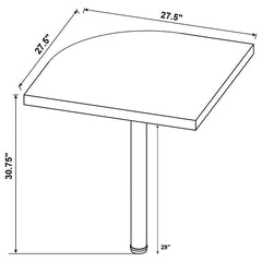 Skylar - L-Shape Desk With Mobile File Cabinet - Cappuccino