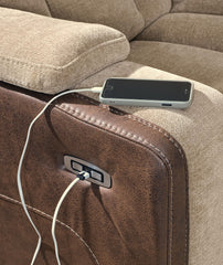 Mixed Motion - Power Reclining Loveseat With Console / Adjustable Headrest