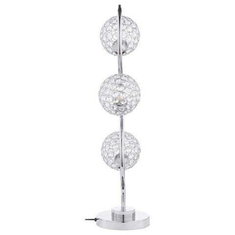 Amberley - 3 Lights Curvy Metal Table Lamp - Silver