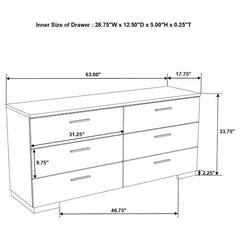 Felicity - Contemporary High Gloss Bedroom Set