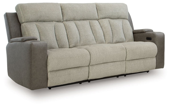 WhipLash - Sisal - Power Reclining Sofa With Adj Headrest