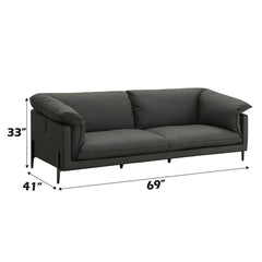 Tadi - Loveseat - Black Top Grain Leather