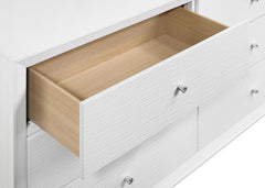 Janelle - 6-Drawer Dresser With Mirror - White