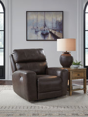 Crossplex - Smoke - Power Recliner / Adjustable Headrest