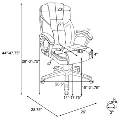 Kaffir - Upholstered Adjustable Home Office Desk Chair