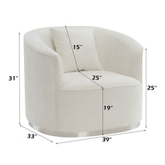 Odette - Chair With Pillow - Beige