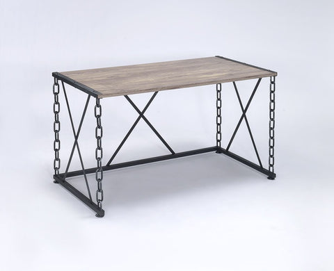 Jodie - Console Table (Same 92248) - Rustic Oak & Antique Black
