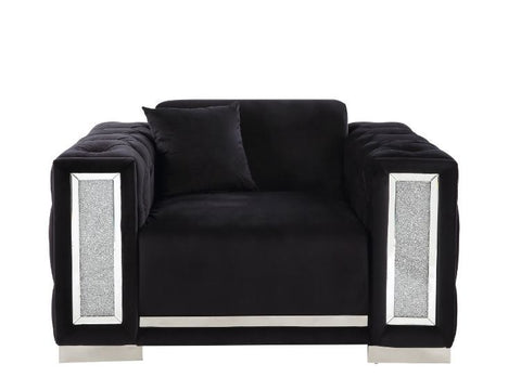 Trislar - Chair - Black Velvet - 33"