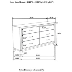 Watson - 6-Drawer Dresser - Gray Oak