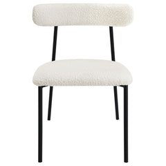 Anzio - Boucle Upholstered Dining Side Chair (Set of 2) - White