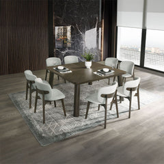 Mallin - Side Chair (Set of 2) - Gray Chenille & Walnut