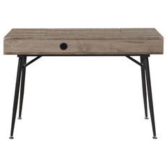 Rafael - 1-Drawer Desk With Storage - Rustic Driftwood