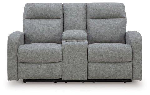 Gauntlet - Sterling - Double Recline Loveseat With Console