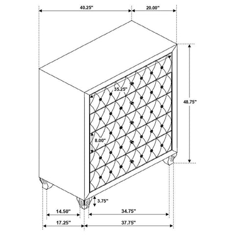 Deanna - 5-Drawer Bedroom Chest