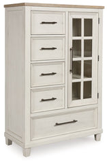 Shaybrock - Antique White / Brown - Door Chest