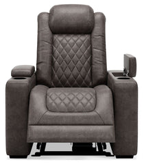 HyllMont - Gray - PWR Recliner/Adj Headrest