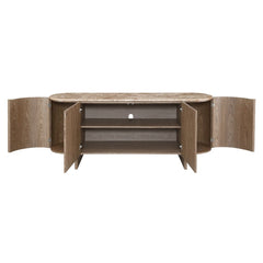 Markku - Console Table With Natural Marble - Oak