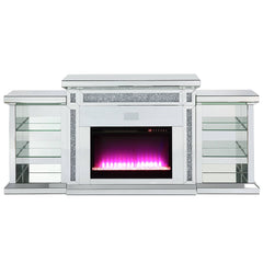 Noralie - Fireplace - Mirrored & Faux Diamonds