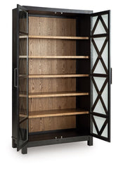 Christop - Accent Cabinet - Black / Brown