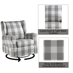 Patli - Swivel Chair - Gray Fabric