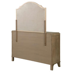 Trenton - 6-Drawer Bedroom Dresser With Mirror - Washed Mango